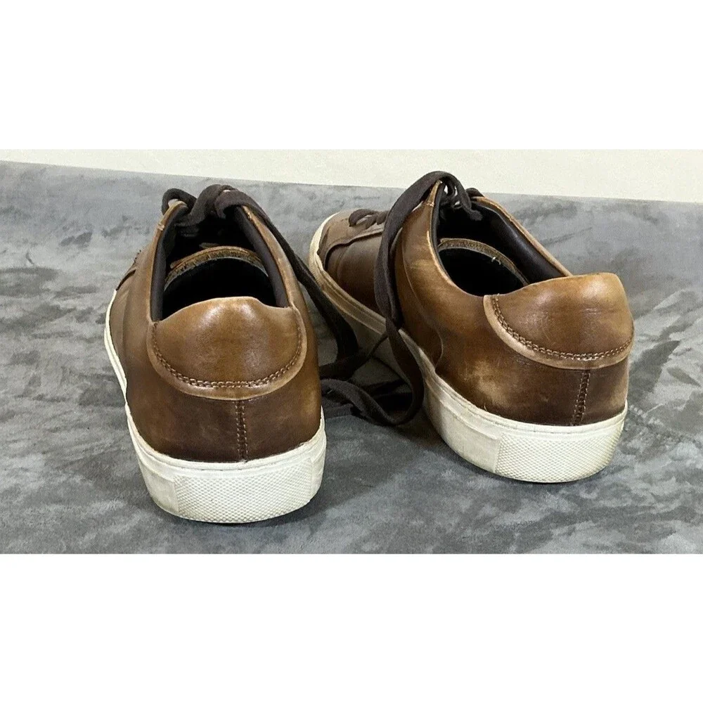 Vitorio Russo Classic Men's Sneakers 10 M Leather Caramel Brown Newton Model